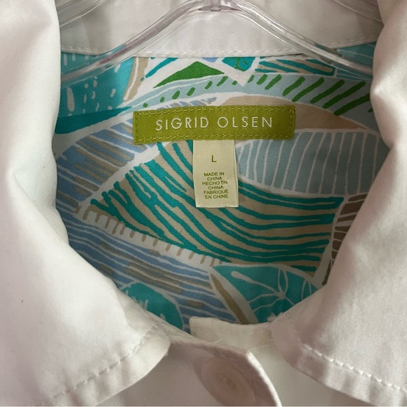 Sigrid Olsen White Cotton Blazer - Picture 2 of 11